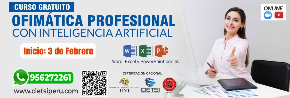 curso de ofimAtica profesional con inteligencia artificial 2026